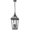 Klasyczna Czarna Lampa Wisząca Ogrodowa ZURICH P03630BK COSMO LIGHT